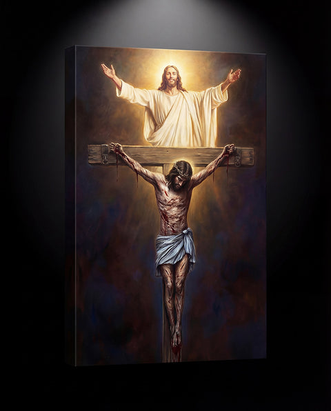 Crucifixion and Resurrection of Jesus Christ — Christian Canvas Wall Art