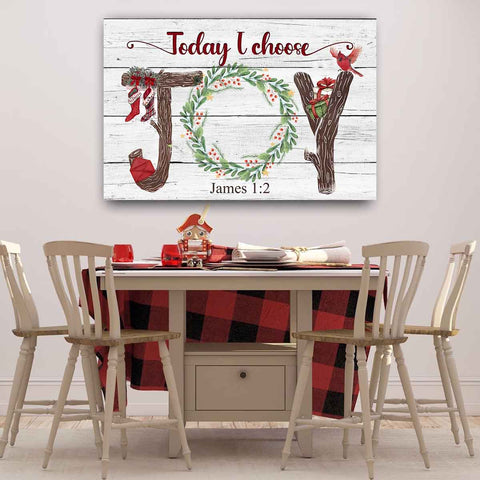Today I Choose Joy Christmas Wall Art