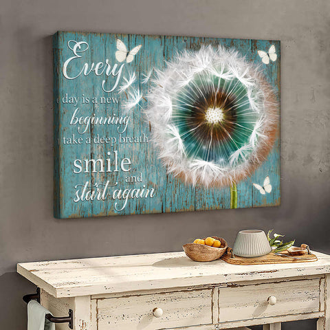 Everyday Is A New Beginning Inspirational Wall Art