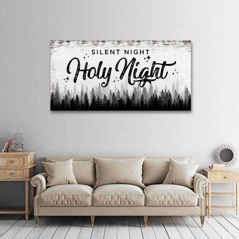Silent Night Holy Night Christmas Sign