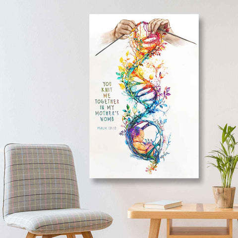 You Knit Me Together In My Mother's Womb Christian Wall Art