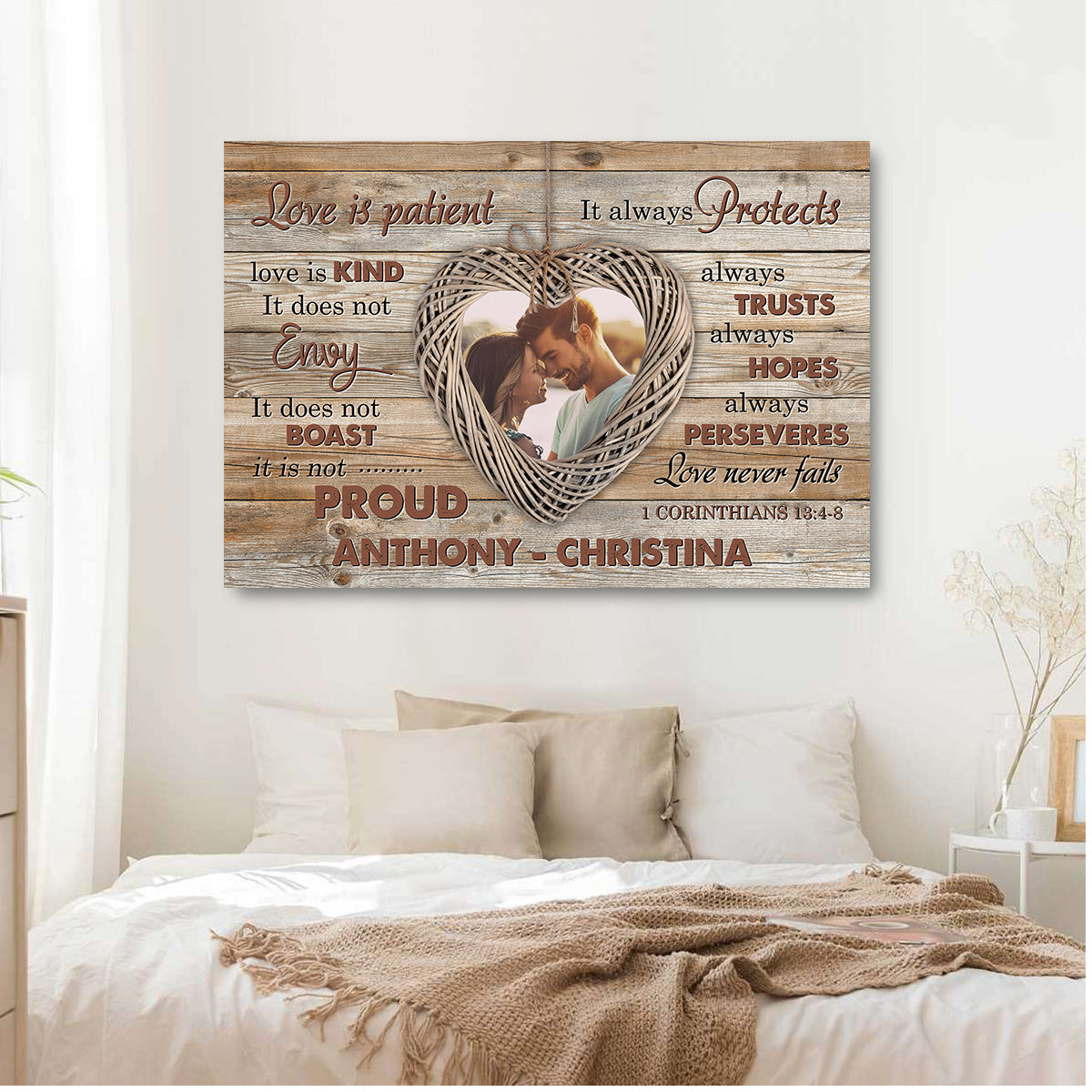 Scripture Walls Love Never Fails 1 Corinthians 13:4-8 Christian Wall A -  Express Your Love Gifts