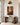 Portrait canvas of the woman reaching for the hem, hung above a walnut console in a bright entry foyer