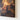 Close detail of the canvas corner showing the 1.25 inch gallery-wrapped edge and the light at the point of touch