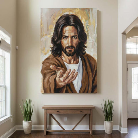 Come to Me – Jesus Hand Reaching Out Christian Canvas Print