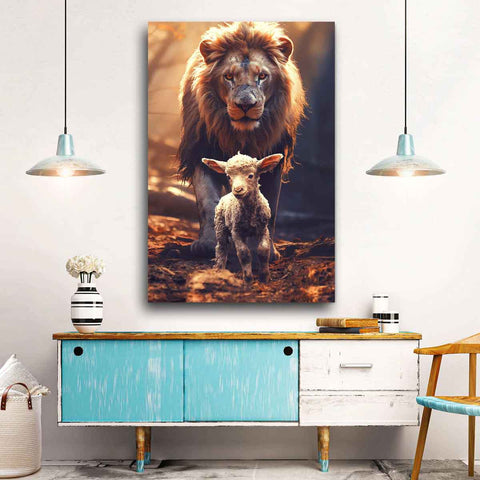 Lion and Lamb Wall Art