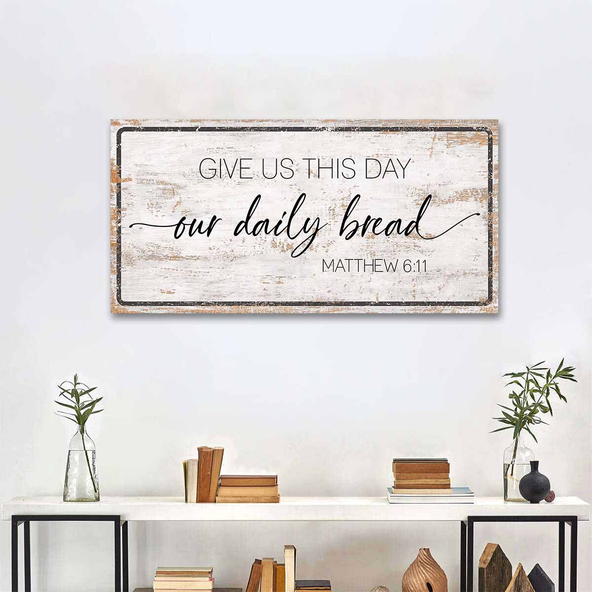 Bible Verse Decal "Give Us This Day Our Daily Bread" Vinyl - Bible Verse Quote Sticker Wall Decal - Foto 6