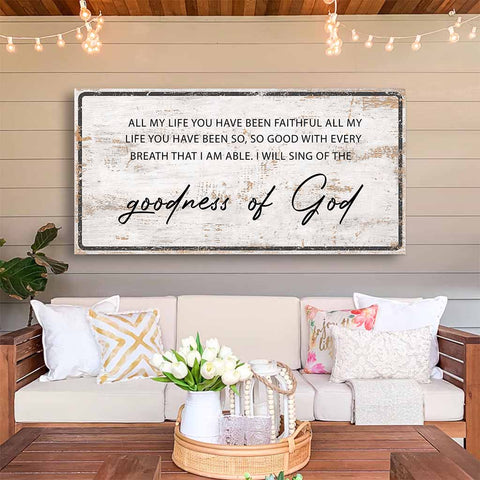 Goodness Of God Wall Art Sign