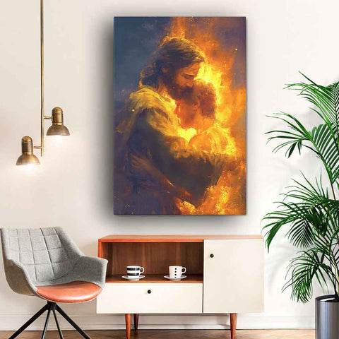 He Loved You at Your Worst Christian Canvas Wall Art (NO TEXT)