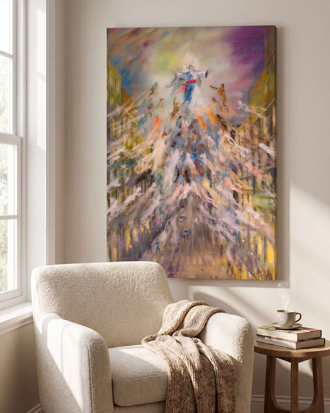Come Lord Jesus canvas wall art in sunlit reading nook