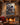 Jesus and wolves canvas above a stone fireplace mantel in a rustic mountain lodge den