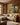 Christian wall art canvas of a lamb running to Jesus in a warm Craftsman-style family room with oak built-ins