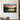 River sunset canvas with the Mark 12:30 verse hanging on a warm white plaster wall beside a walnut and marble table