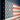 Close-up of gallery-wrapped canvas edge showing American flag stars and fabric weave texture