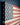 Close-up of gallery-wrapped canvas edge showing American flag stars and fabric weave texture