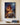 Canvas print of Jesus kneeling in the rain with a storm lantern over an exhausted lamb, front view on a cream plaster wall